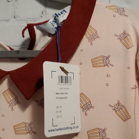 Harkel Maple Jersey Dress in pink dogwood mix NWT - Picture 6 of 13
